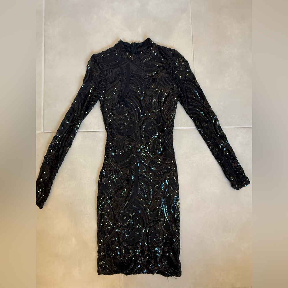 Lovesong Black Sequin Dress